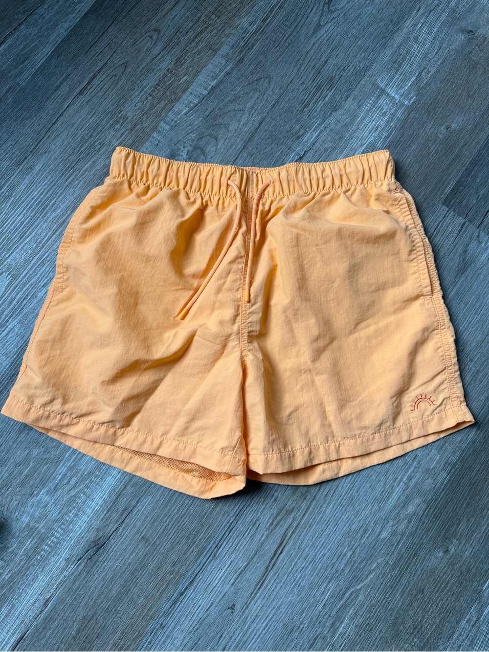 Cozi Brand Athletic Shorts Peach Orange Drawstring Nylon Hiking Shorts Size S